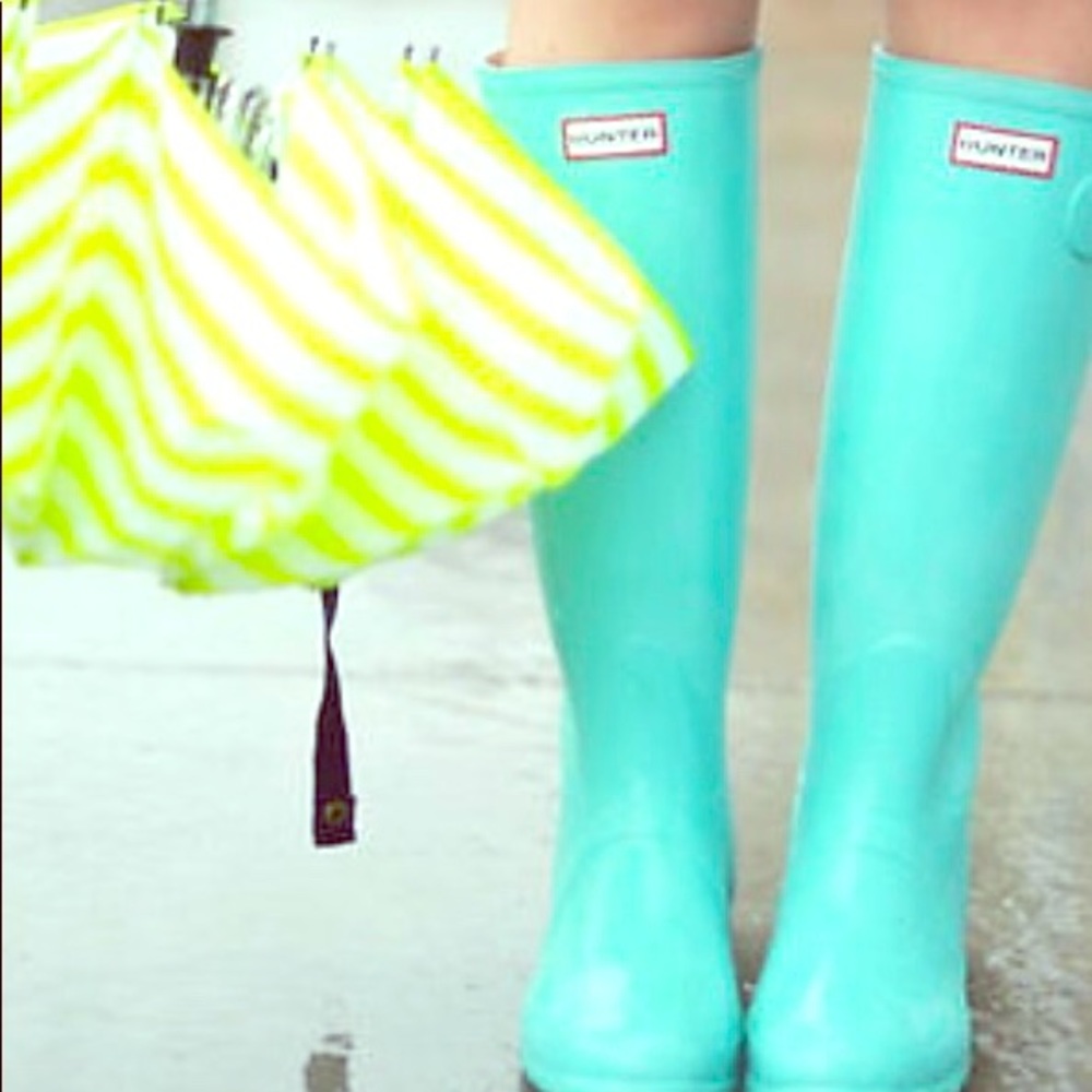 Tiffany blue hunter boots